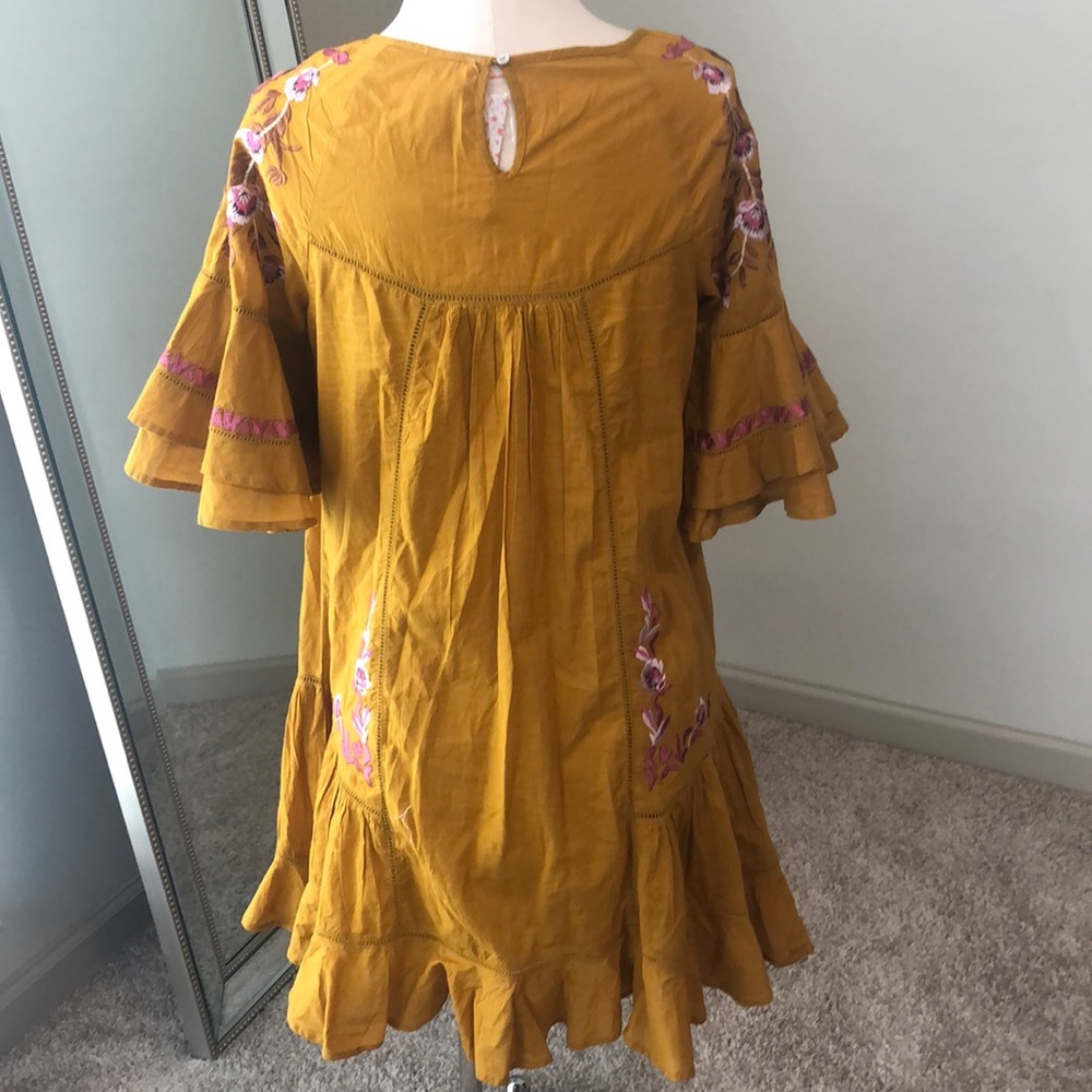 New Free People Pavlo Cotton Embroidered Dress - Picture 8 of 9